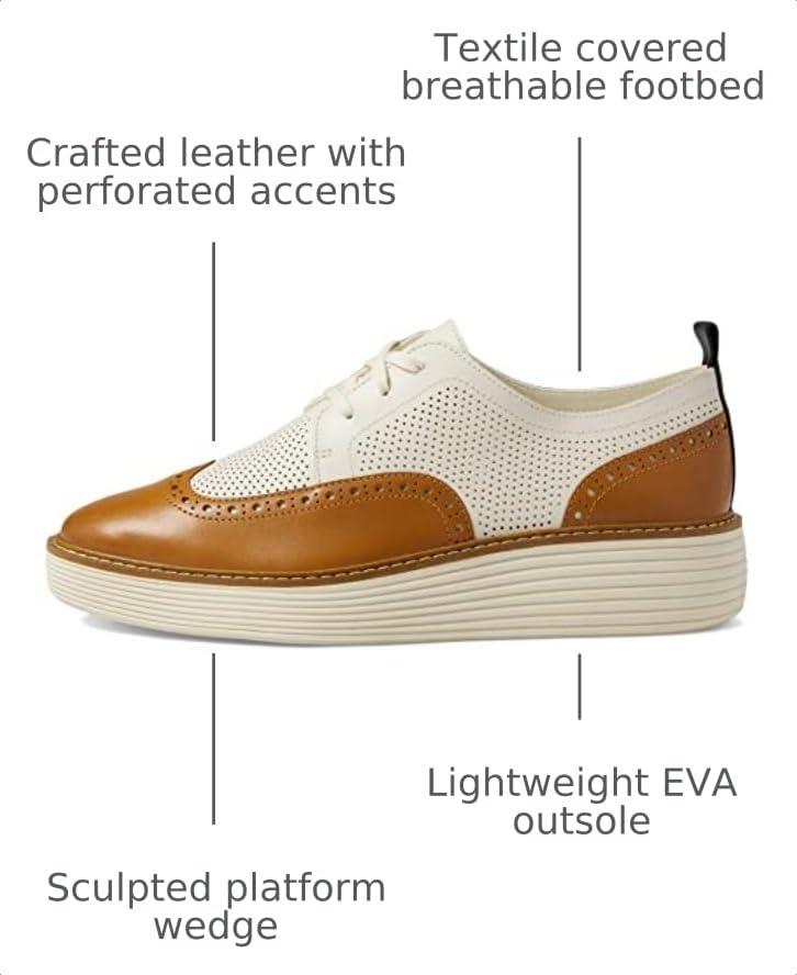 Image of Cole Haan Women's Originalgrand Platform Wingtip