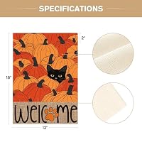 AVOIN colorlife Black Cat Pumpkins Fall Garden Flag 12x18 Inch Outside — image 5