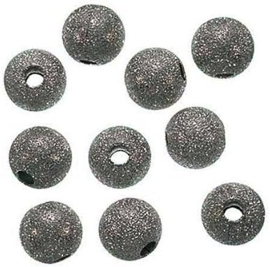 DUMAN Stardust Sparkle Round Beads, 10mm, Gunmetal Plated (50pcs)