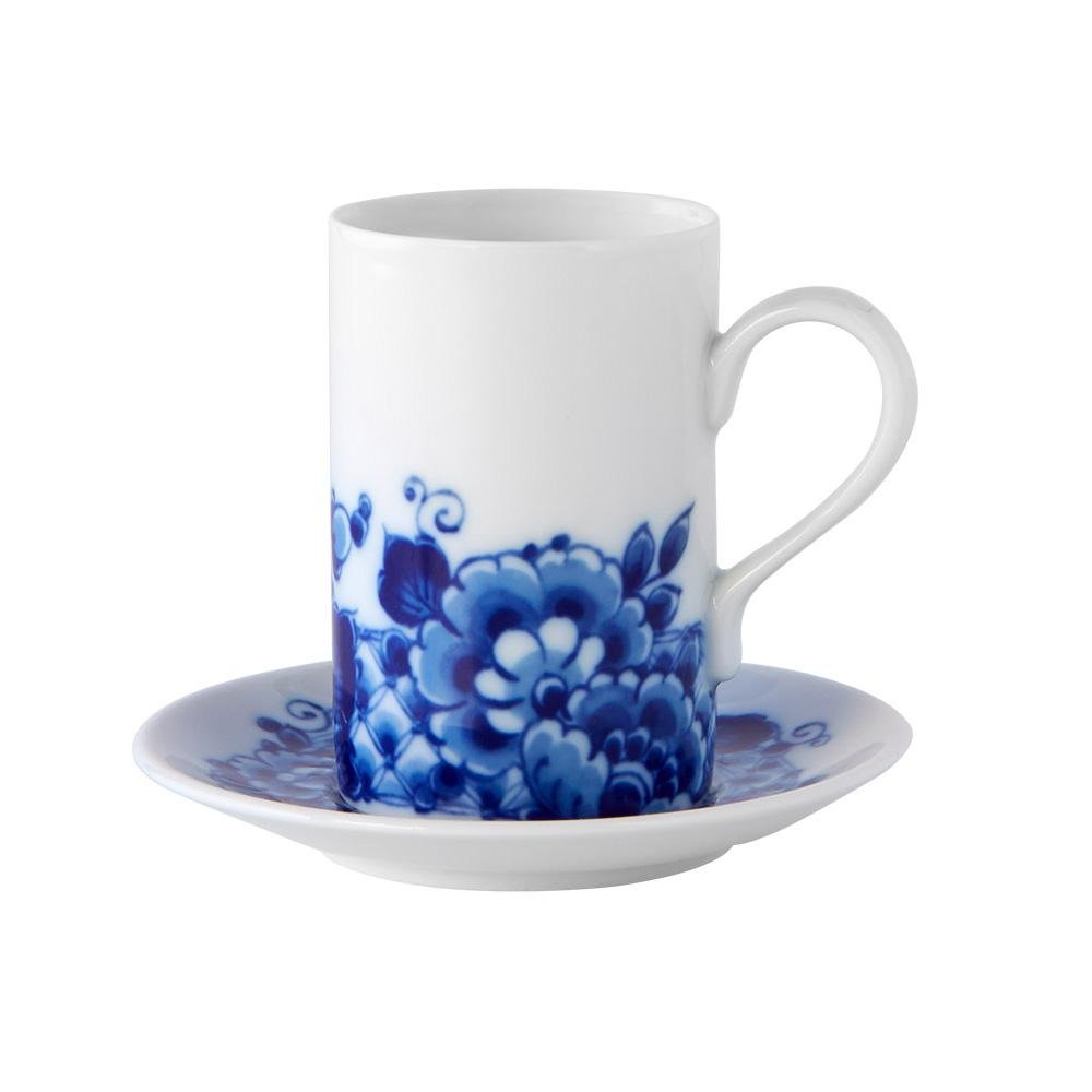 Vista Alegre Porcelain Blue Ming Set of 4 Coffee Cups and Saucers