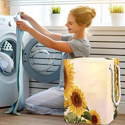 Panier à linge tournesol en fleurs grand volume lavable - 7