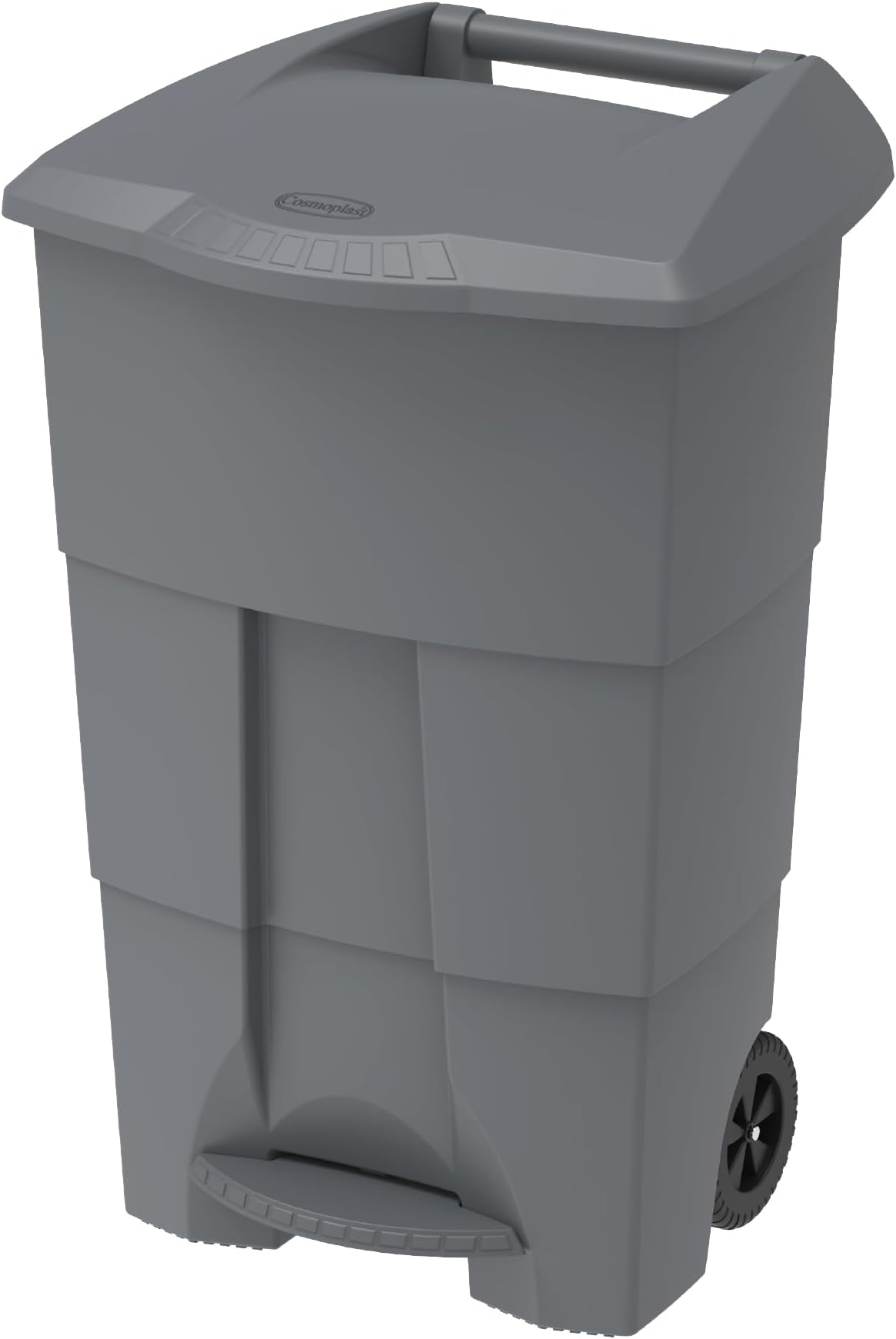 100L Step-On Waste Bin With Pedal & Wheels, Dark Grey
