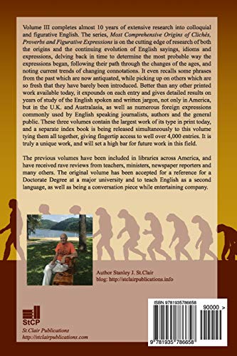 Most Comprehensive Origins Of Cliches, Proverbs And Figurative Expressions: Volume Iii #TOP27