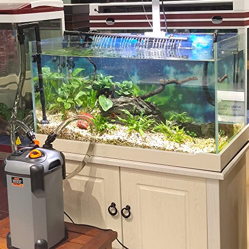 Seajoewe Aquarium Canister Filter With 3 Media Trays Spray Bar External Canister Filter For Fish Tank, 650F - 171Gph #TOP5