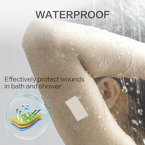 Image of Dimora Transparent Film Dressing with Pad 50 Pack, 2.3 inchx2.7 inch Waterproof Adhesive Bandages Post Surgical Wound Cover Barrier Film