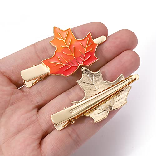 Hzeyn 6 Pack Thanksgiving Hair Clip Fall Maple Leaf Hair Barrette Hair Accessories For Women Maple Leaf #TOP3