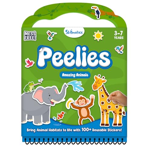 Skillmatics Reusable Sticker Activity Book Peelies Amazing Animals