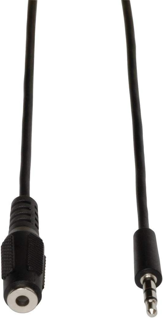 Tripp Lite 3.5mm Mini Stereo Audio Extension Cable for Speakers and Headphones (M/F), 6-ft.(P311-006) BLACK : Electronics