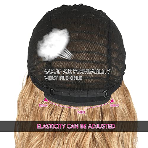 Leosa Goddess Body Wave Lace Front Side Part Wig For Women 26Inch Mix Brown Long Body Wave Lace Front Classic Wig Synthetic Hair Daily Party Wig For Women Heat Resistant Fiber Hair #TOP4