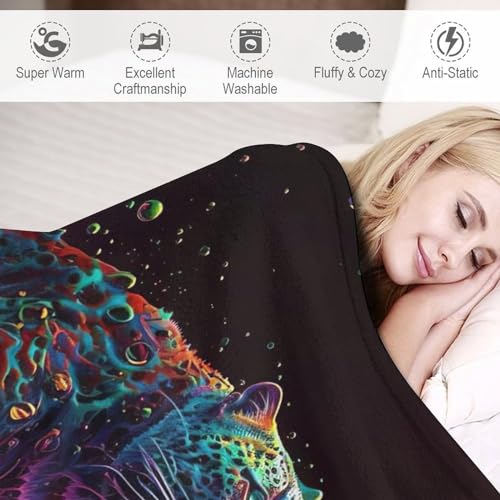 Couverture polaire flannel léopard 150x200 pour lit et canapé - 4