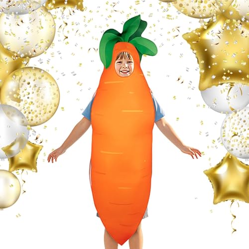 Costume de carotte pour cosplay et fête scolaire en taille unique