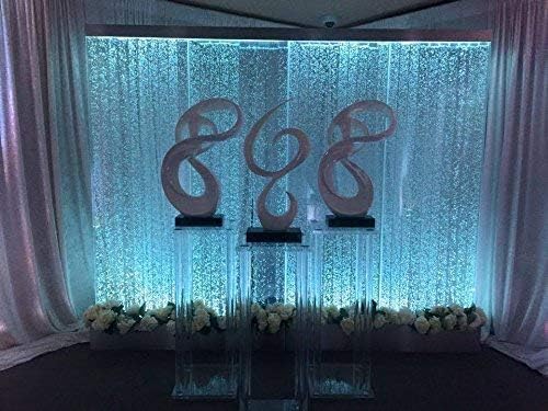 83” tall x 60” wide XXL BBUBBLE FOUNTAIN, stainless steel base,Color Lights/Remote Ctrl by Jersey Home Decor