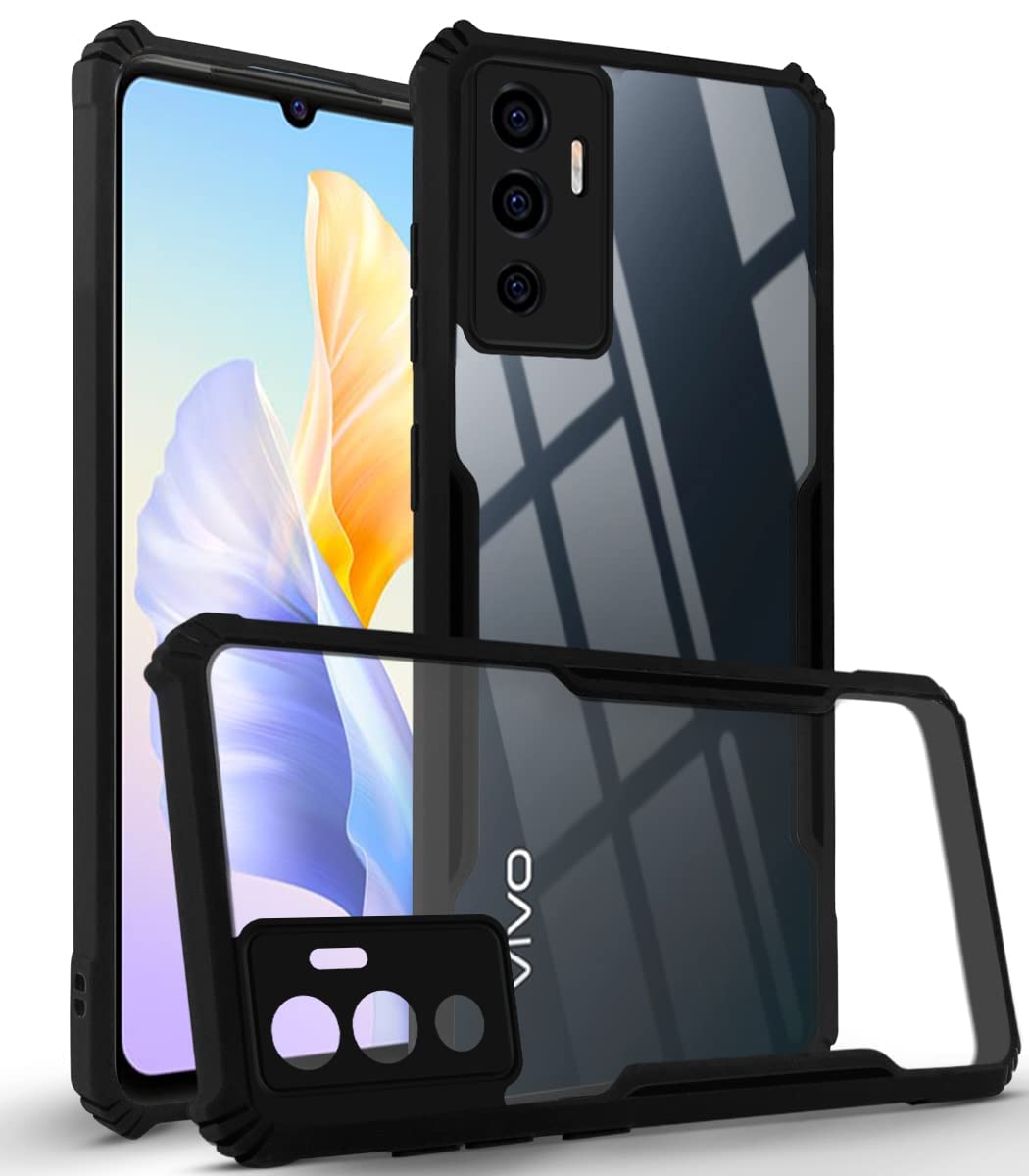 Krkis Shockproof Crystal Clear Back Cover Case for Vivo V23e 5G | 360 Degree Protection | Protective Design | Shockproof Hybrid Back Cover Case for Vivo Y75 4G -Ipaky (B0CJJYMQ6S) Amazon Price History, Amazon Price Tracker