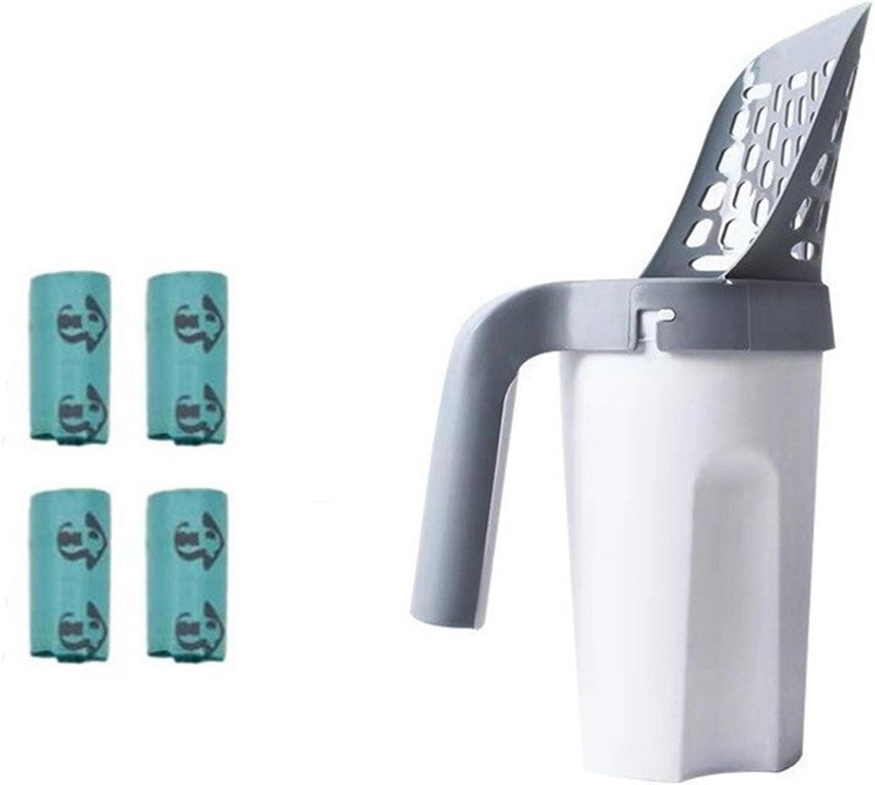 Cat Litter Scooper with Waste Container and Bag Dispenser System