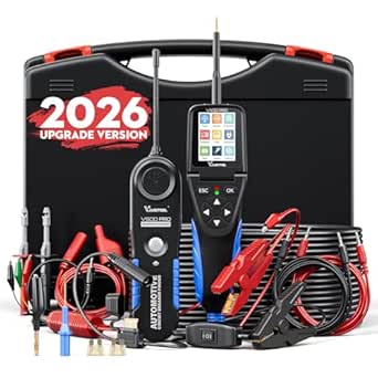 VDIAGTOOL V500 Pro Automotive Power Circuit Probe Tester with Breaker Finder, 9V-30V Auto Electrical Circuit Tester Kit, Multimeter/Oscilloscope/Relay/Injector Test, Open Short Finder, 20FT Cable