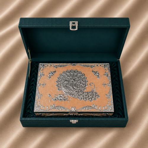 Image of Diviniti Decorative Silver Embossed Dry Fruit Box with 4 Compartments | Premium Golden Designer Storage Box for Dry Fruits, Nuts, Chocolates & Sweets | Elegant Home Decor & Festive Gift Box