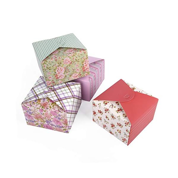 ewtshop® Geschenkboxen, 12 Stück in Vier, Cookie Boxen, Dekoboxen, Flower Boxen, Geschenkschachteln – Bild 5