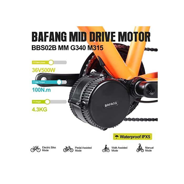 Bafang BBS02B 36V 500W Mid Drive Motor EBike Conversion Kit - Image 3