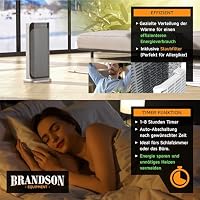 Brandson - Heizlüfter 2000 Watt mit Fernbedienung - Groß und Stark - Preisträger - energiesparend leise - Bad Wohnzimmer Kinderzimmer Babys - Oszillationsfunktion - Heizung Heater – Ansicht 5