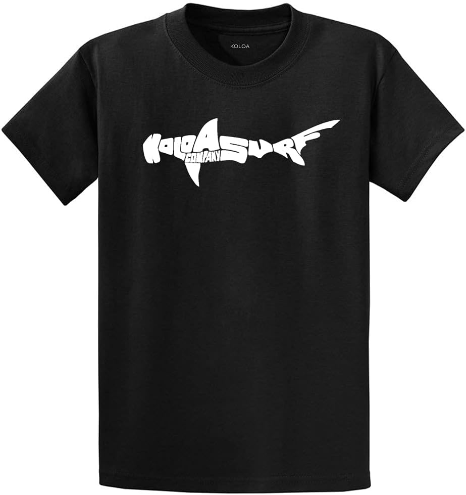 Koloa Surf Mens Hammerhead Shark Logo Heavy T-Shirts in Reg, Big and Tall
