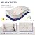CUSSIOU Grill Cover BBQ Grill Cover 600D Waterproof Heavy Duty Gas Grill Cover, UV & Dust & Rip-Proof, Barbecue Grill Covers for Weber, Brinkmann, Char Broil Grills (64" L x 26" W x 48" H Fog/Navy)