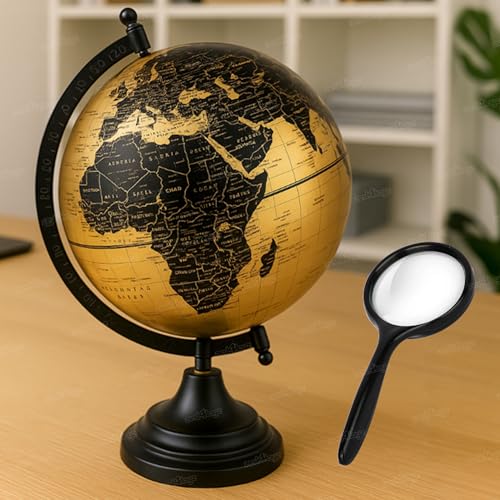 Image of Zest 4 Toyz Educational World Globe for Study With Magnifying Glass | 12 inch Height | Globe for Kids | Perfect for Learning | Educational Learning Toy | Perfect for Kids