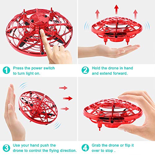 Ajcoflt Mini Drone UFO Operado À Mão RC Helicóptero Drone Aeronaves de Indução Infravermelha Voando