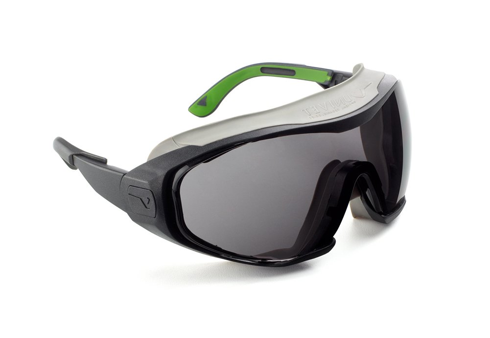 Univet Optical Technologies Univet 6X1 Perfect Hybrid Safety Glasses/Goggles With Smoke Lens
