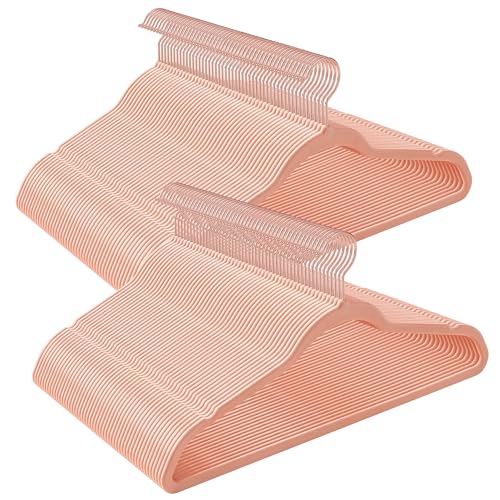 SONGMICS Velvet Hangers 30 Pack, Non-Slip Hanger with Rose Gold-Colored Swivel Hooks, Slim Space-Saving Velvet Hanger for Closet, Heavy-Duty Hangers, Pink UCRF026P30 Pink 30 Pack