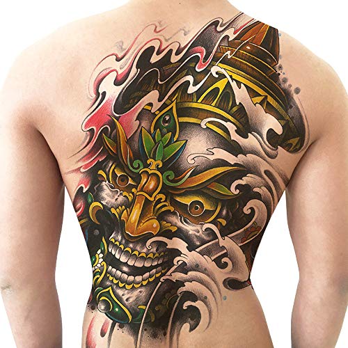 Temporary tattoo stickers on the men back, large picture waterproof and durable tattoo (M8)