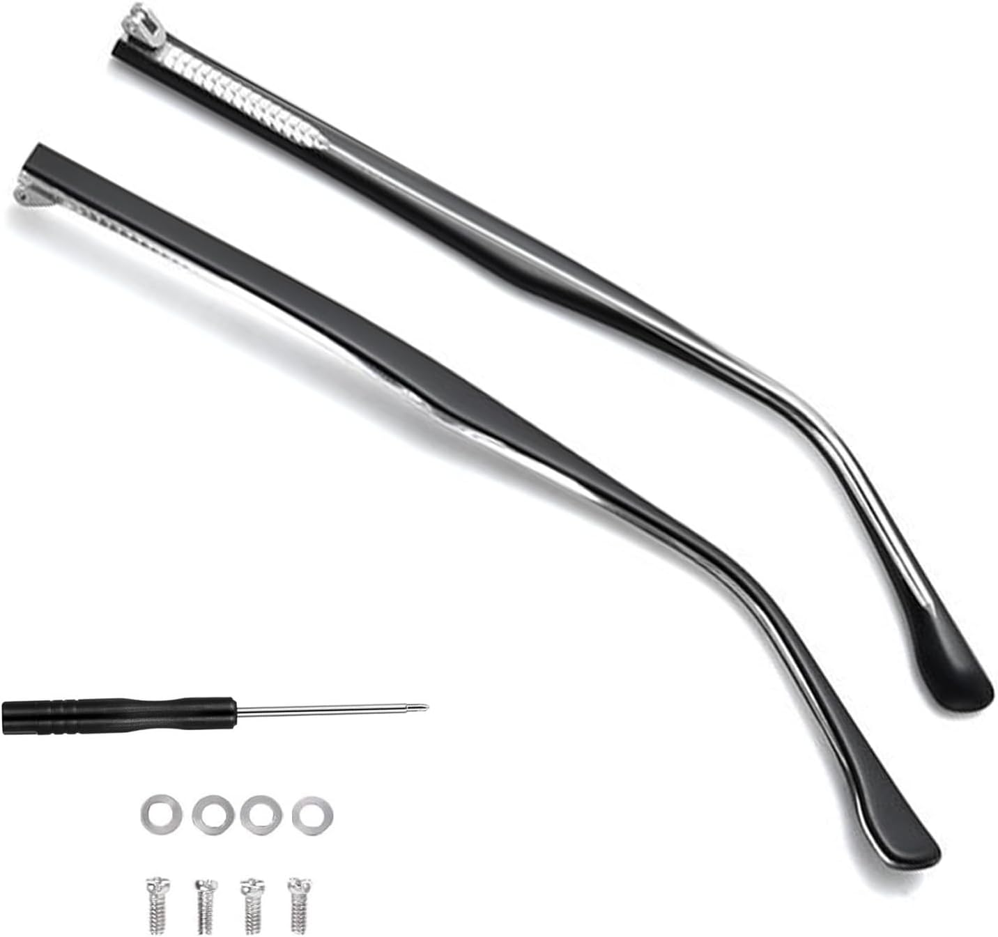 Glasses Replacement Temple, Eyeglass Arms Legs, Glasses Repair Kit Eyeglasses Replacement with Screws,Screwdriver