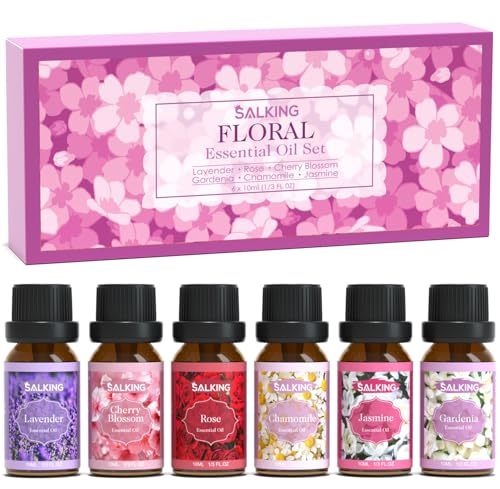 SALKING Floral Essential Oils Set, Premium Pure and Natural Essential Oils, Fragrance Oil Scented...