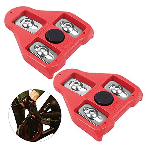 Gapvos Delta Cleats, Bi-Material Bike Cleats, Indoor & Road Cycling Cleats Set, 9 Degree Float Road Bike Cleats Fully Compatible With Look Delta Pedal, Delta Clips Work For Most Bike, Red-Delta #TOP14