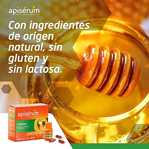 Miniatura 4 de APISERUM - Apisérum Defensas Cápsulas - Jalea Real con Vitamina C, Reishi y Shitake - Mantiene y Refuerza las Defensas - Tratamiento para 30 Días