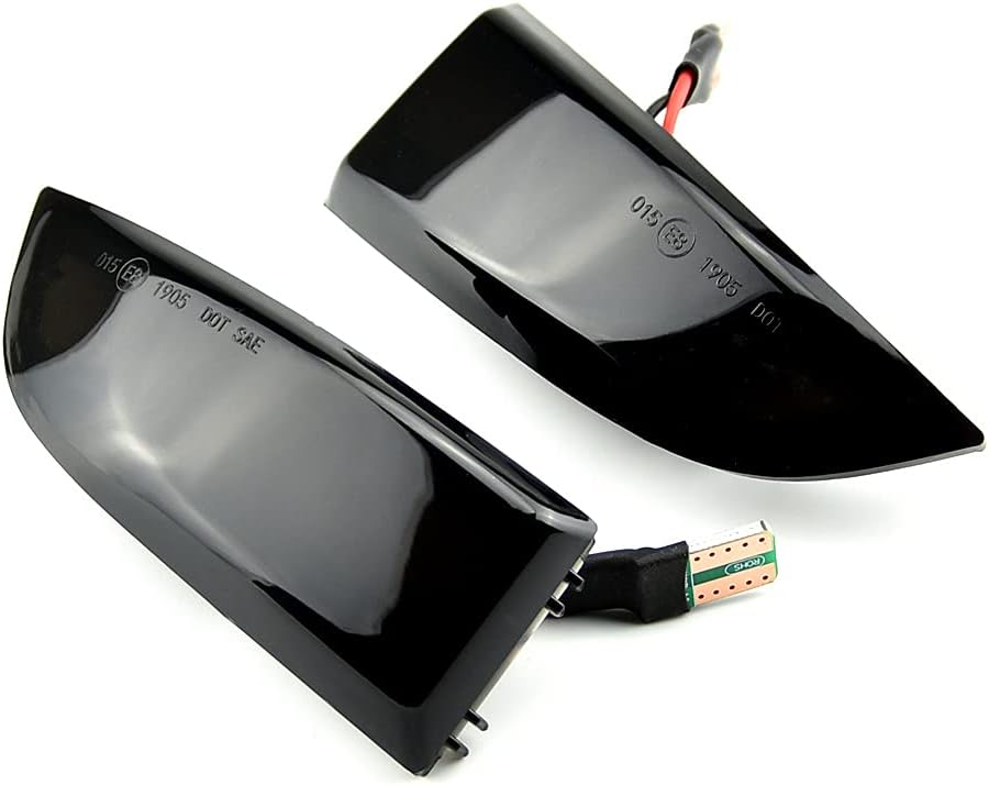 2pcs Dynamic Sequential Blink LED Side Mirror Turn Signal Light Assembly Compatible with Re-nault Me-gane MK3 La-guna III X91 Scenic Fluence Latitude Safrane