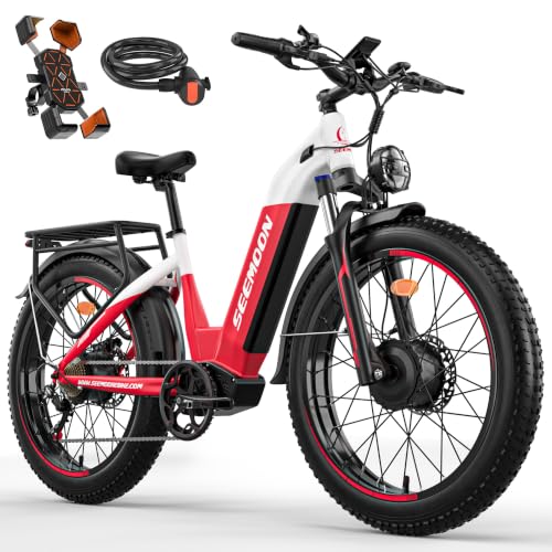 Seemoon 4000W Dual Motor Electric Bike, 38 MPH Ebikes for