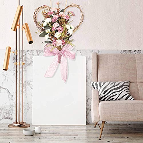 Simulation œillet couronne de Noël cœur pour décor durable