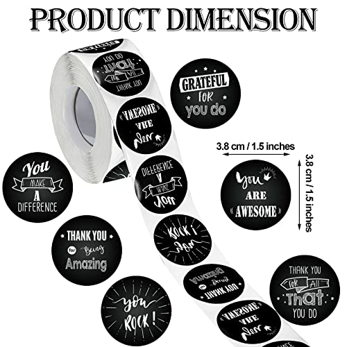 1000 Pcs Kudos Appreciation Stickers Positive Sayings Label Retro You Are Awesome Thank You For Being Amazing You Make A Difference Labels For Gratitude Volunteers Nurses Teacher (Cool Style) #TOP1