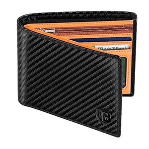 Heren Portemonnee, BIAL RFID Blocking Vouwen Lederen Portemonnee, Herenportemonnee Met 8 Credit Card Slots 2 ID Venster…