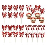 Mxshc Decoraciones para cupcakes, decoración de Navidad, decoración para cupcakes, para cumpleaños, mesa, fiesta, hogar, reunión familiar, celebración, evento, festival, animación