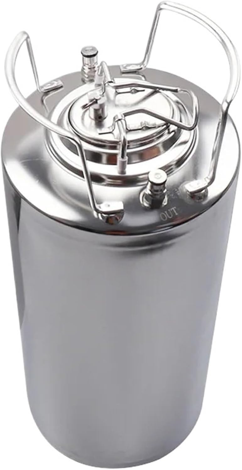 1Pcs 5gallon 19L Stainless Steel Ball Lock Keg Soda Beer Growler With Handles Homebrew Draft Beer Sod Wine Barrel