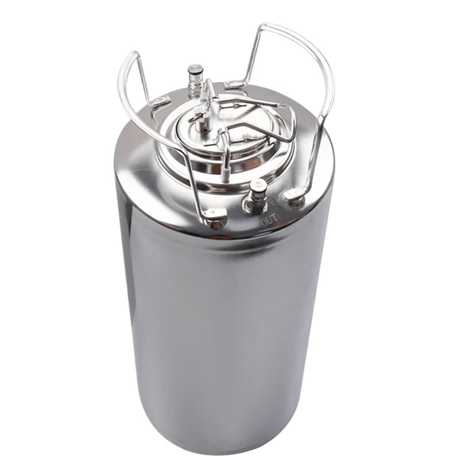 Barril de 19 litros con asas de acero inoxidable para evitar fugas y transportar tu cerveza