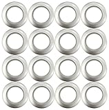 OZ special Curtain Grommets Sheers Grommets Reusable Silencer Sliding Easy snap install Silver 1.73 Inch Inner Diameter(16-Pack)