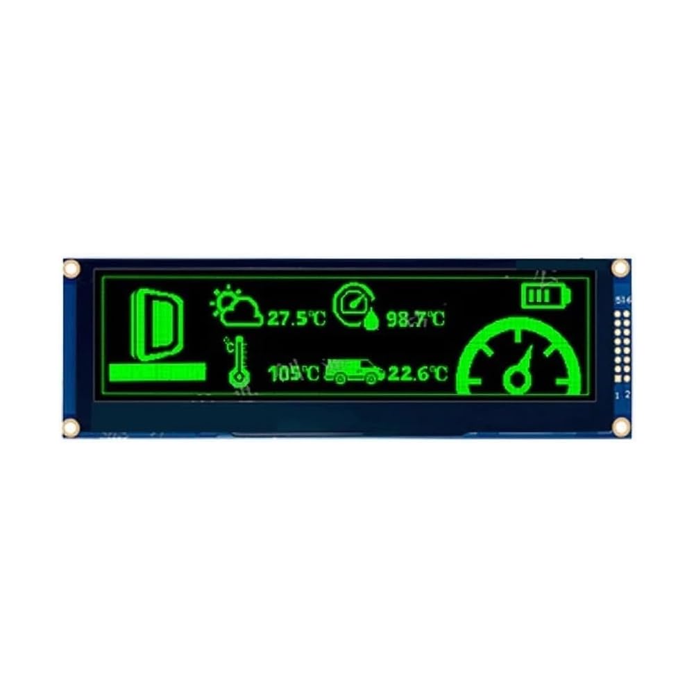 Modulo Display OLED 5.5 pollici Monoc verde/giallo OLED LCD Display Modulo 25664 256x64 Pixel Driver SSD1322 SPI 6800/8080 Modulo schermo parallelo per Arduino Raspberry PI STM32 (verde monocromatico)