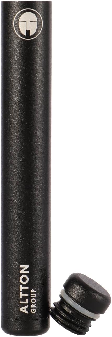 Child Resistant Aluminum Pop Top Tube – Smell Proof Airtight Pre Roll Storage Tube, Lightweight Portable Joint Tube for Travel, Black