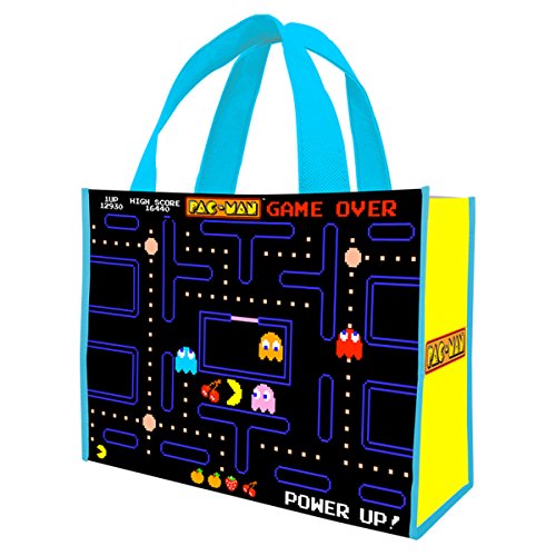 Vandor 69073 PAC-MAN Large Recycled Shopper Tote, Multicolored