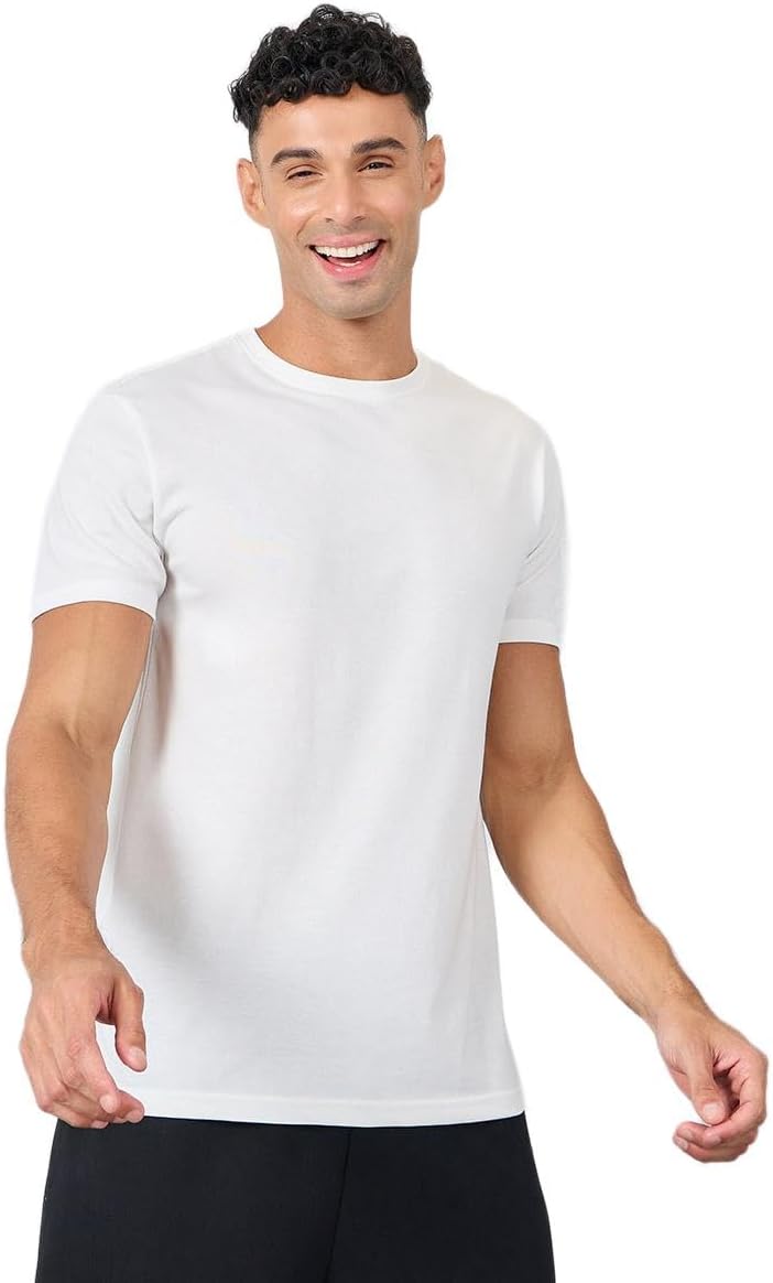 Smart | Styli Men Solid Rular Fit Cotton Rich T-Shirt 2026