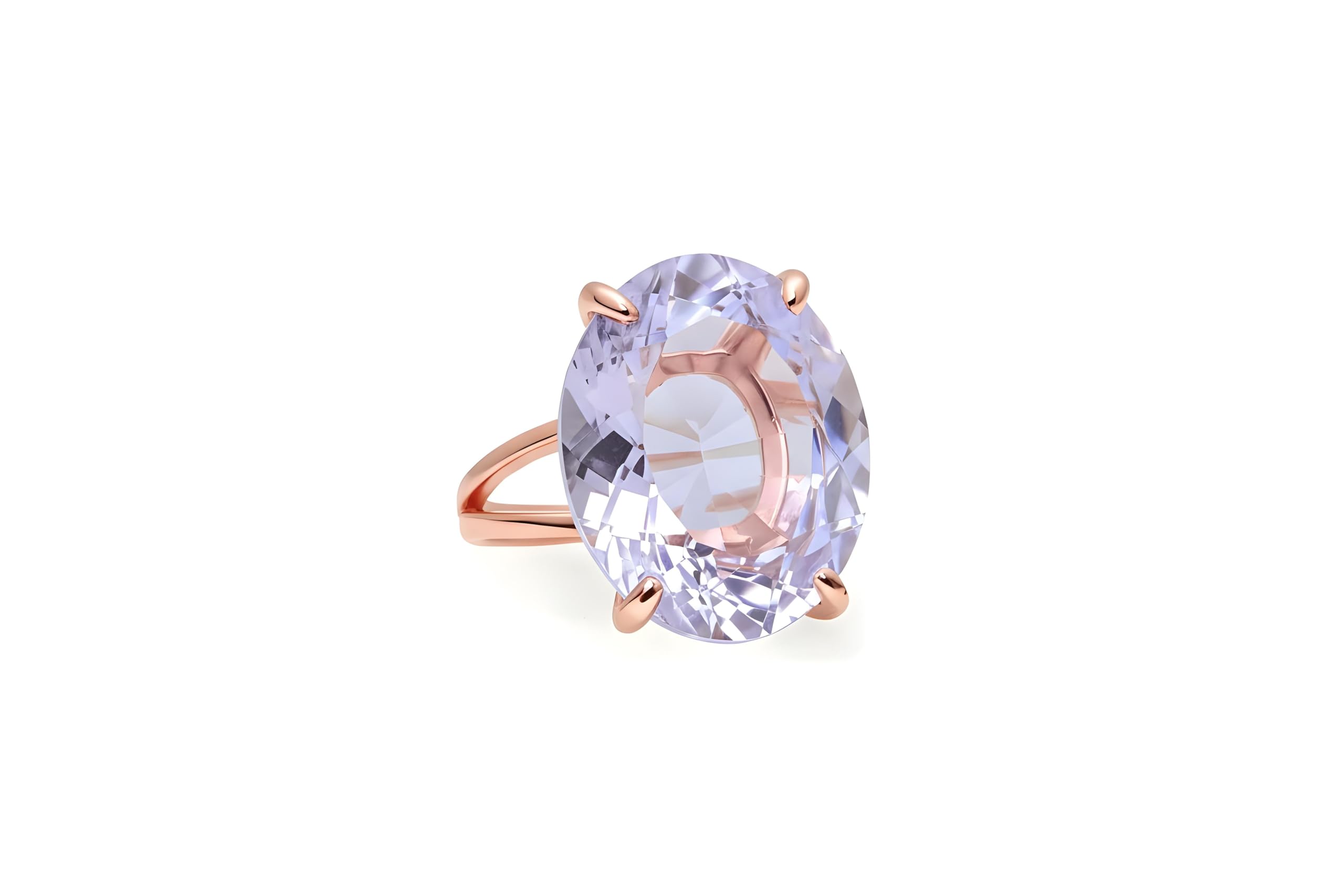 Anillo de Tanzanita de Cóctel - Declaración Anillo de Oro de 14k - Anillos Ovalados de Moda para Mujeres para Compromiso, Cumpleaños, Aniversario de Bodas, Regalo para Ella