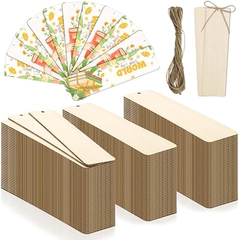 Jyongmer 120 PCS Wooden Bookmarks Set Cover