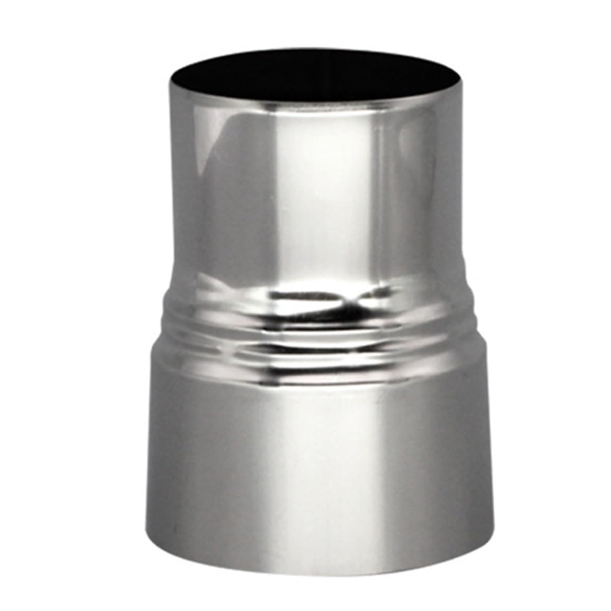 Stove Pipe Reducer Flue Connector, Stainless Steel Chimney Flue Liner Reducer, Chimney Adaptor Stove Pipe, for Wood Burning Stove Fireplaces(11cm~10cm)